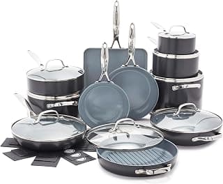 Ceramic Nonstick Cookware Set, 22-Piece